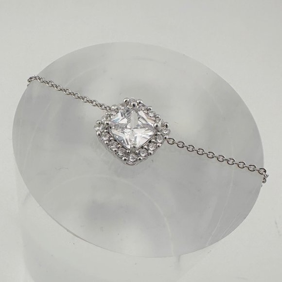 White Topaz Earring and Pendant Necklace Set - Cushion Cut  - Just Shines! - Picture 8 of 11